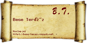 Bese Teréz névjegykártya